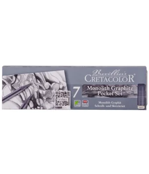 Cretacolor Monolith Graphite Ağaçsız Füzen Çizim Kalemi Seti 7 Parça Metal Kutu