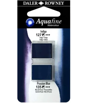 Daler Rowney Aquafine 1/2 Tablet Sulu Boya 2li Set INDIGO / PRUSSIAN BLUE