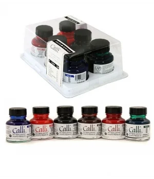 Daler Rowney Calli Kaligrafi Mürekkebi Seti  6 RENK x 29.5 ml.
