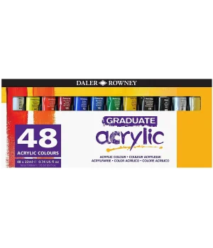 Daler Rowney Graduate Akrilik Boya Seti 48 Renk x 22 ml.