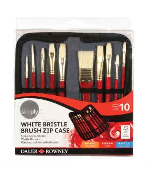 Daler Rowney White Bristle 10lu Çantalı Fırça Seti