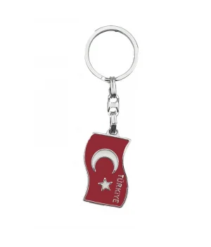 Dalgalı Bayrak Anahtarlık
