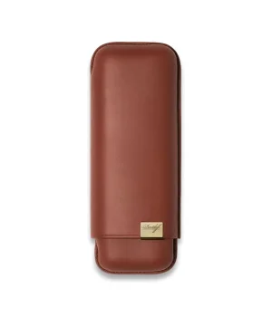 Davidoff Iconic Seri Deri Puro Kılıfı Kahve Gold 2li 64 Ring
