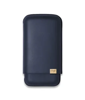 Davidoff Iconic Seri Deri Puro Kılıfı Lacivert Gold 3lüi 64 Ring
