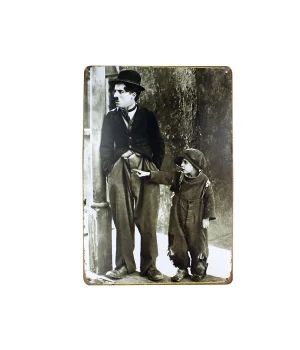 Dekoratif Vintage Metal Pano Chaplin 20x30
