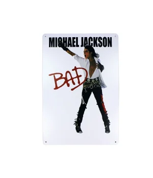 Dekoratif Vintage Metal Pano M.Jackson BAD 20x30