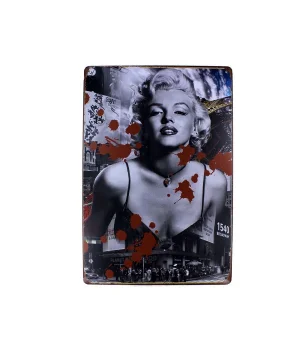 Dekoratif Vintage Metal Pano Monroe 20x30