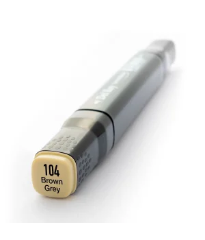 Del Rey Çift Uçlu Çizim Marker Kalemi 104 Brown Gray