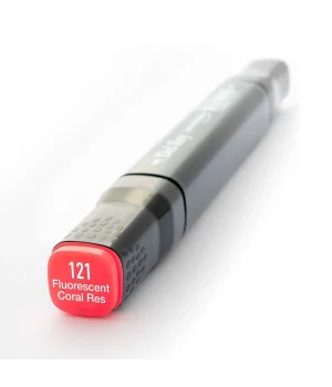 Del Rey Çift Uçlu Çizim Marker Kalemi 121 Fluorescent Coral Red