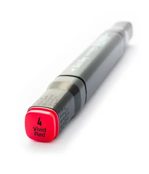 Del Rey Çift Uçlu Çizim Marker Kalemi 4 Vivid Red