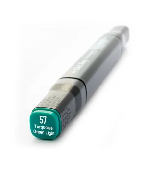 Del Rey Çift Uçlu Çizim Marker Kalemi 57 Turquoise Green Light
