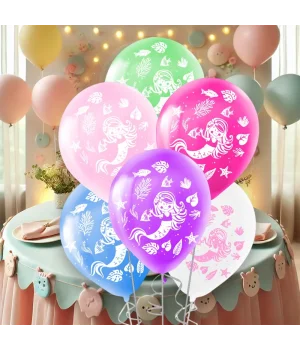 Denizkızı Baskılı Pastel Balon 12