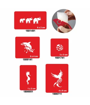 Denizler Aşkına 5'li Set Geçici Dövme Kına Şablonu