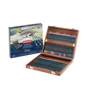 Derwent Artists Pencils Kuru Boya Kalemi Seti 48li Ahşap Kutu