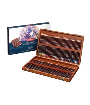 Derwent Coloursoft Pencils Yumuşak Kuru Boya Kalemi Seti 72li Ahşap Kutu