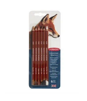 Derwent Drawing Pencils Renkli Çizim Kalemi Seti 6lı Blister