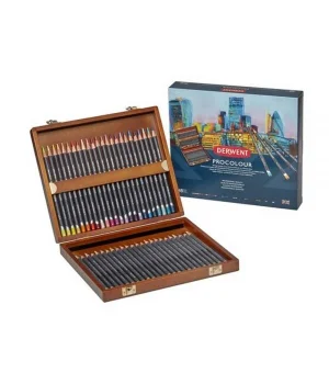 Derwent Procolour Kuru Boya Kalemi Seti 48li Ahşap Kutu