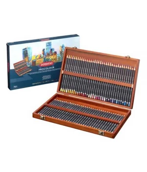Derwent Procolour Kuru Boya Kalemi Seti 72li Ahşap Kutu