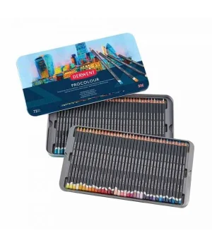 Derwent Procolour Kuru Boya Kalemi Seti 72li Teneke Kutu