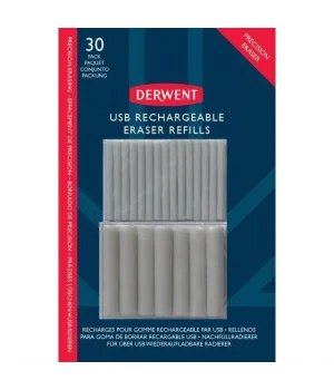 Derwent USB Şarjlı Elektrikli Silgi Yedeği 30lu Paket