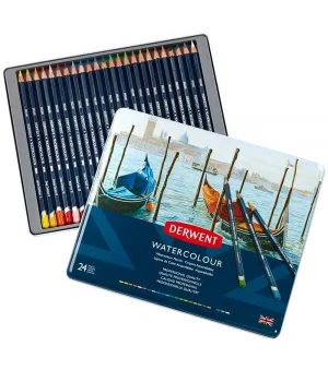 Derwent Watercolour Pencil Sulu Boya Kalemi Seti 24&prime;lü Teneke Kutu