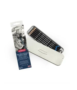 Derwent Watersoluable Sketching Pencils Suda Çözünebilen Çizim Kalemi Seti 6lı Teneke Kutu