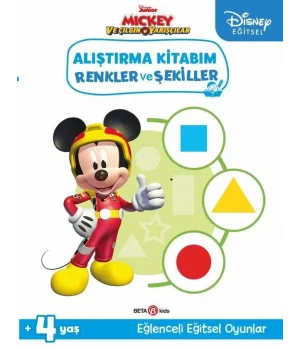 Disney Eğitsel Mickey ve Çılgın Yarışçılar Alıştırma Kitabım Renkler ve Şekiller