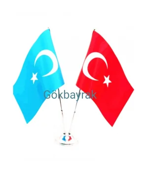 Doğu Türkistan Masa Bayrağı (Gökbayrak)