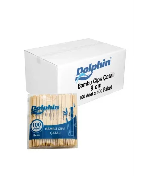 Dolphin Bambu Cips Çatalı 9cm 100lü x 100 Paket (Koli)