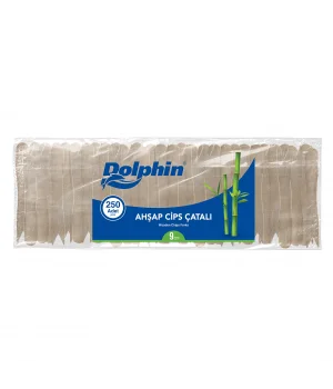 Dolphin Ahşap Cips Çatalı 9 cm 250 Adet