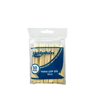 Dolphin Yassı Çöp Şiş 9 cm 50 Adet