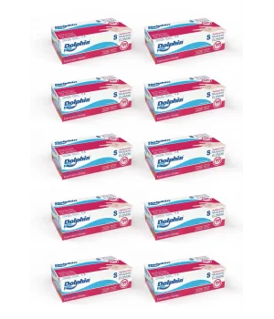 Dolphin Beyaz Vinil Eldiveni Pudrasız S 100 Adet x 10 Paket