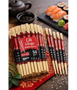 Dolphin Çin Yemek Çubuğu 23 cm 50 Çift