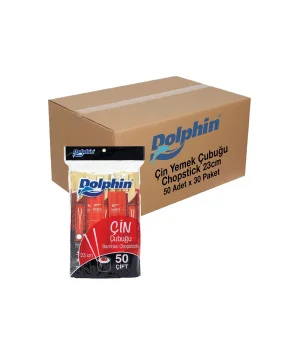 Dolphin Çin Yemek Çubuğu-Chopsticks 23cm 50 Çift x 30 Paket (Koli)