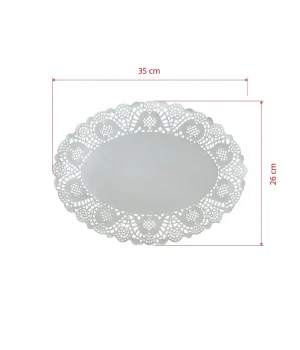 Dolphin Oval Dantel Kağıt 26*35 cm 100 Adet
