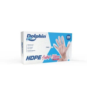 Dolphin HDPE Tek Kullanımlık Şeffaf Eldiven 200 Adet