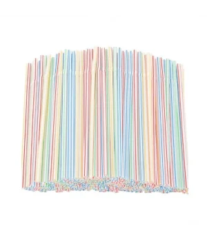 Dolphin Körüklü Plastik Pipet 5 mm * 22 cm 200 Adet