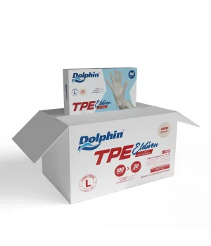 Dolphin Krem TPE Eldiven L Beden 100 Adet x 20 Paket - Koli