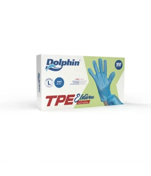 Dolphin Mavi TPE Eldiven L Beden 100 Adet