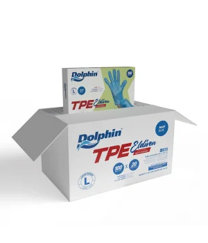 Dolphin Mavi TPE Eldiven L Beden 100 Adet x 20 Paket - Koli