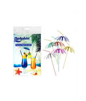Dolphin Palmiye Dekoratif Pipet 50 Adet