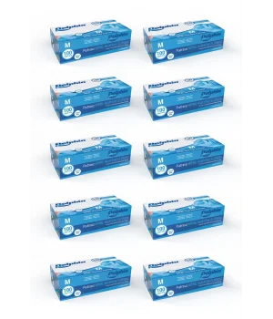 Dolphin Pudrasız Mavi Nitril Muayene Eldiveni M Beden | 10 Paket - MDR