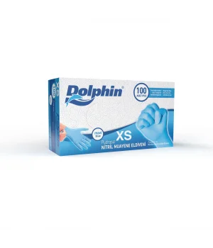 Dolphin Pudrasız Nitril Eldiven Mavi XS Beden 100 Adet - MDR