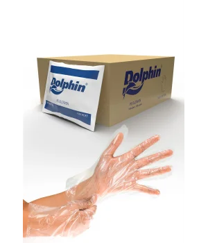 Dolphin Şeffaf Eldiven Pe 100 Adet x 100 Paket - Koli