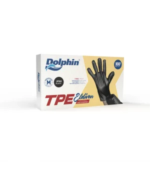 Dolphin Siyah TPE Eldiven M Beden 100 Adet