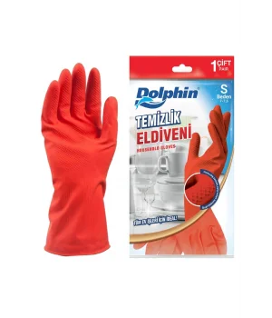 Dolphin Temizlik Eldiveni Kırmızı S 1 Çift