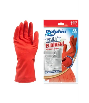 Dolphin Temizlik Eldiveni Kırmızı XL 1 Çift
