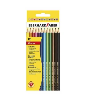 Eberhard Faber Winner Üçgen Kuru Boya 12 Renk