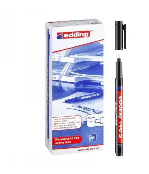 Edding 140 S Çok Amaçlı Permanent Kalem (Asetat Kalemi) SİYAH 10lu Kutu