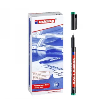 Edding 140 S Çok Amaçlı Permanent Kalem (Asetat Kalemi) YEŞİL 10lu Kutu